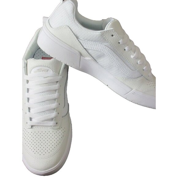 Vans Men's Zahba Leather Double White Striped Skate Shoes Sizes NIB - Picture 4 of 5